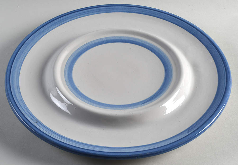 Blue Horse Underplate for Tureen by M A Hadley-1
