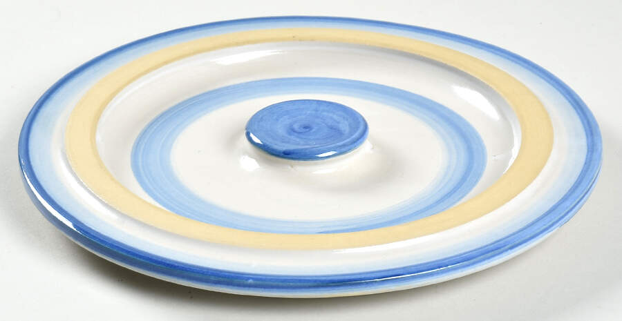 Blue Horse Lid for Samovar by M A Hadley-1