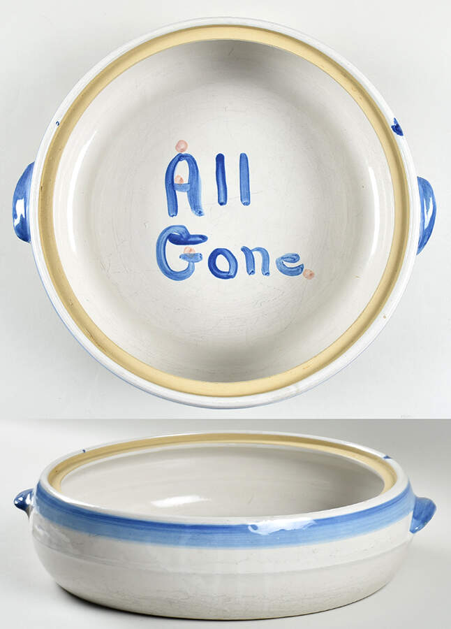 Blue Horse 3 Quart Round Casserole No Lid by M A Hadley-1