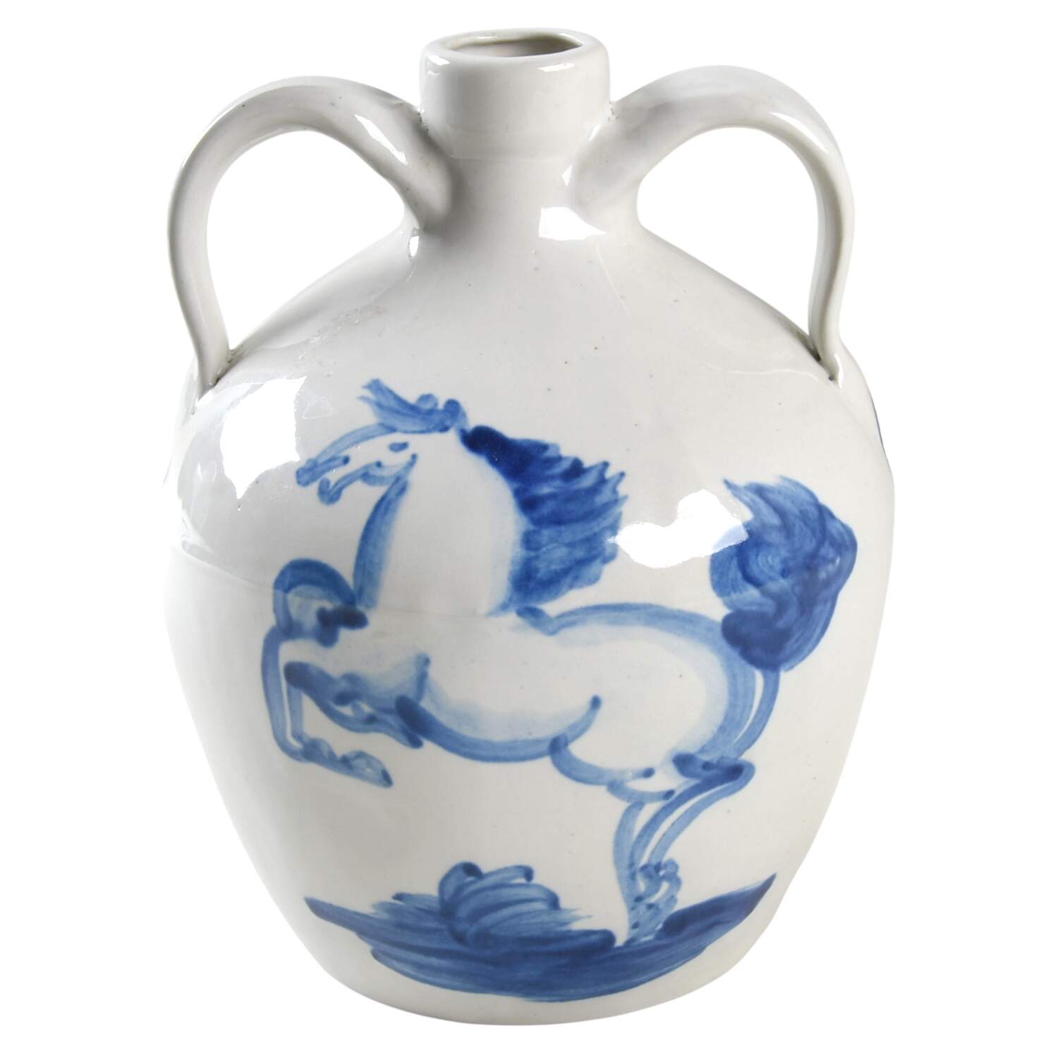 Blue Horse Jug by M A Hadley-1