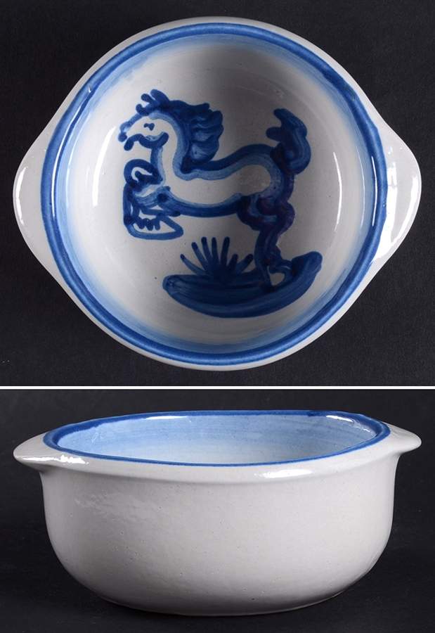Blue Horse Small Canister No Lid by M A Hadley-1