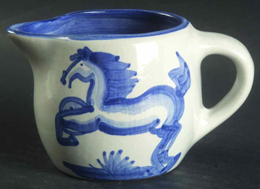 Blue Horse Creamer by M A Hadley-1