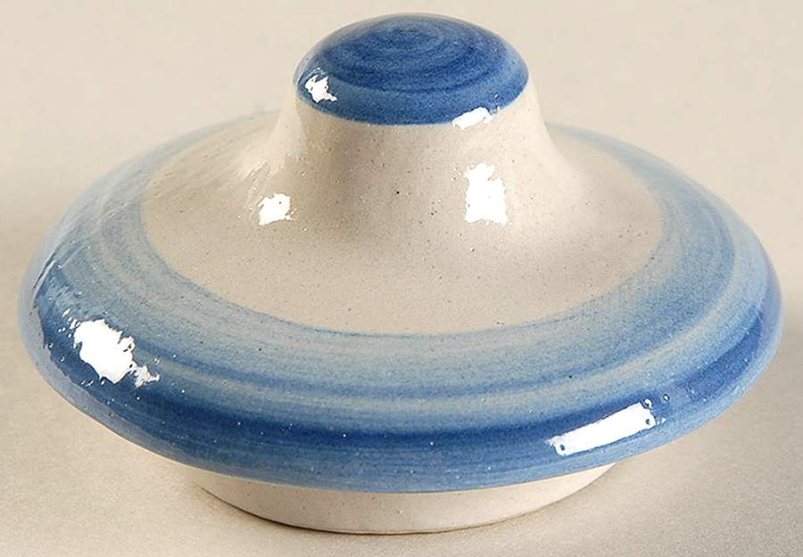 Blue Horse Lid for Mini Coffee Pot by M A Hadley-1