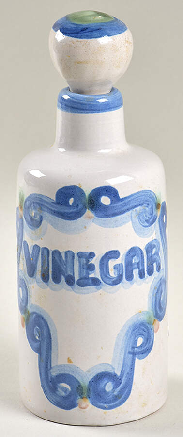 Bouquet Vinegar Cruet and Stopper by M A Hadley-1