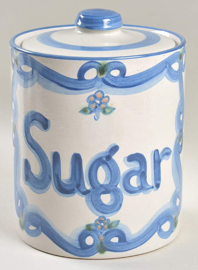 Bouquet Sugar Canister & Lid by M A Hadley-1