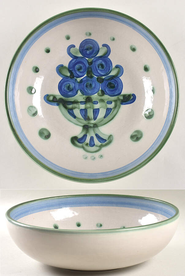 Bouquet 11" Pasta Serving Bowl by M A Hadley-1