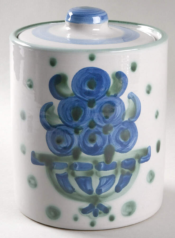 Bouquet Medium Canister & Lid by M A Hadley-1