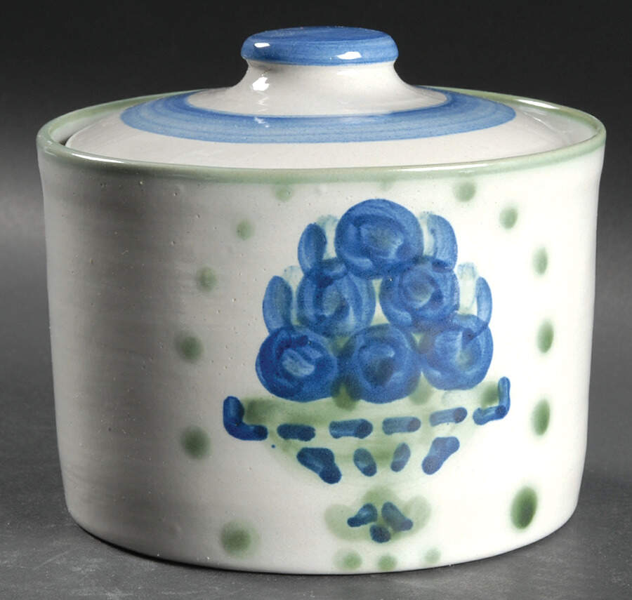 Bouquet Salt Canister & Lid by M A Hadley-1