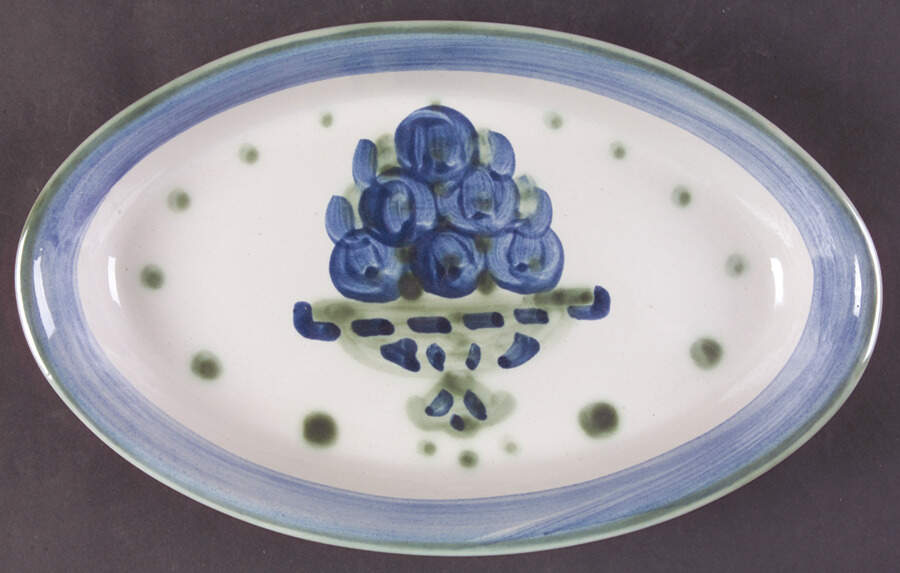 Bouquet 11" Oval Serving Platter by M A Hadley-1