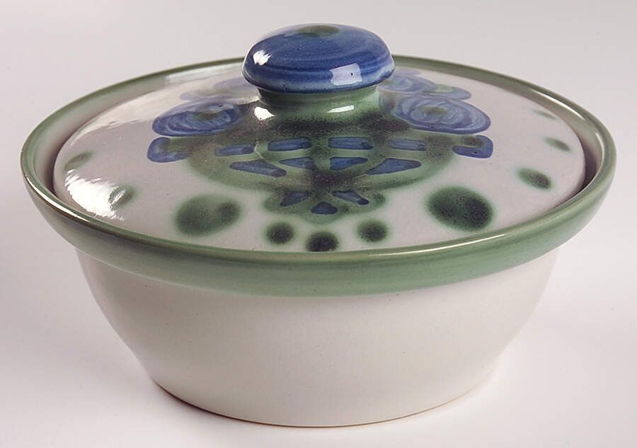 Bouquet Large Butter Tub & Lid by M A Hadley-1