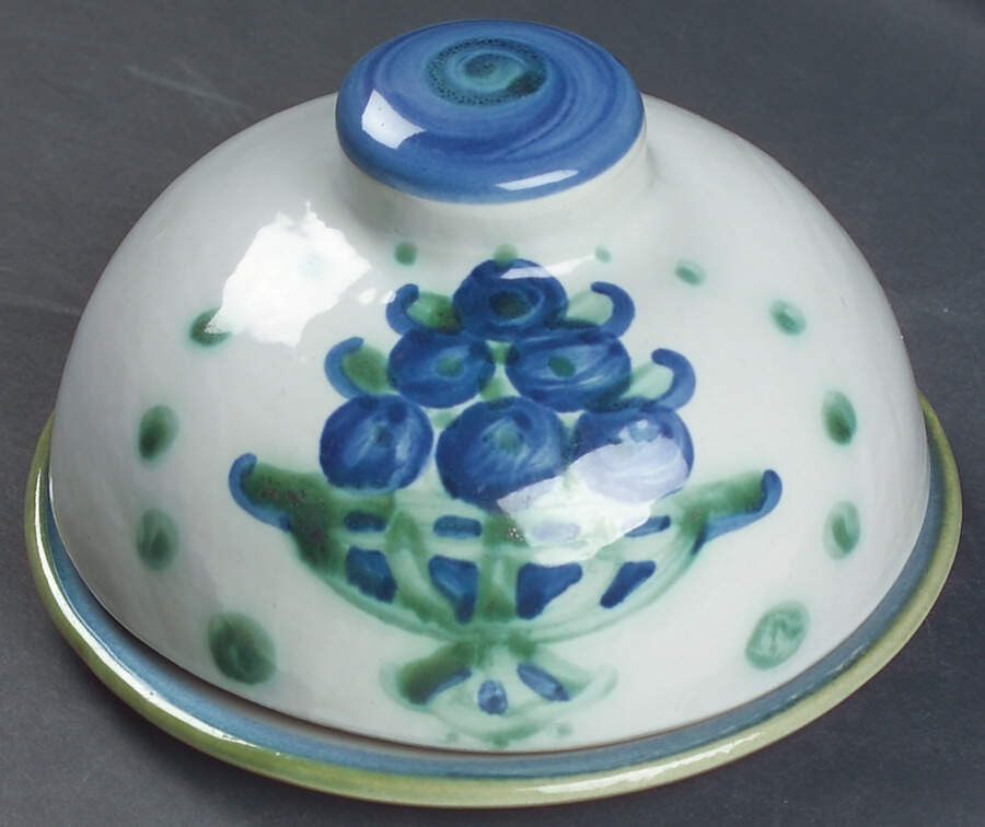 Bouquet Round Covered Butter by M A Hadley-1