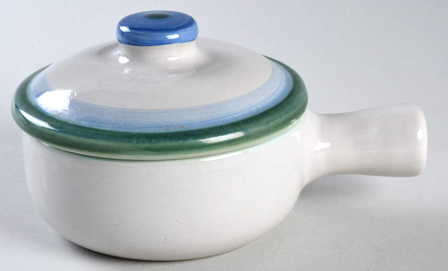 Bouquet Porringer & Lid by M A Hadley-1