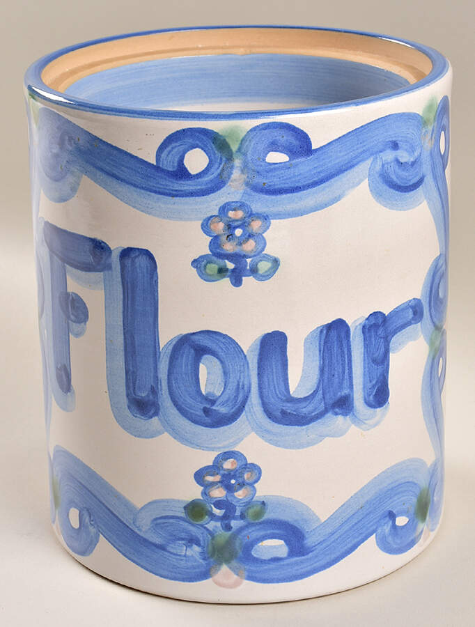 Bouquet Flour Canister No Lid by M A Hadley-1