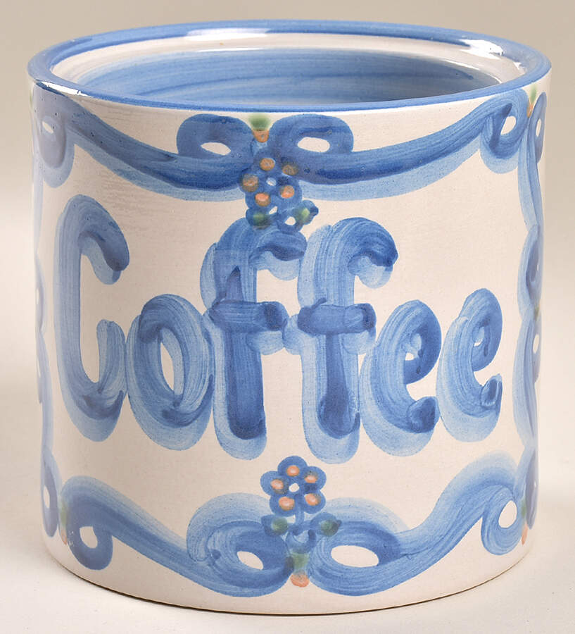 Bouquet Coffee Canister No Lid by M A Hadley-1
