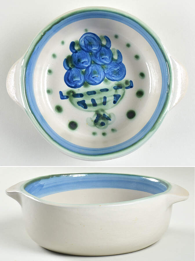Bouquet 8" Round Open Casserole by M A Hadley-1