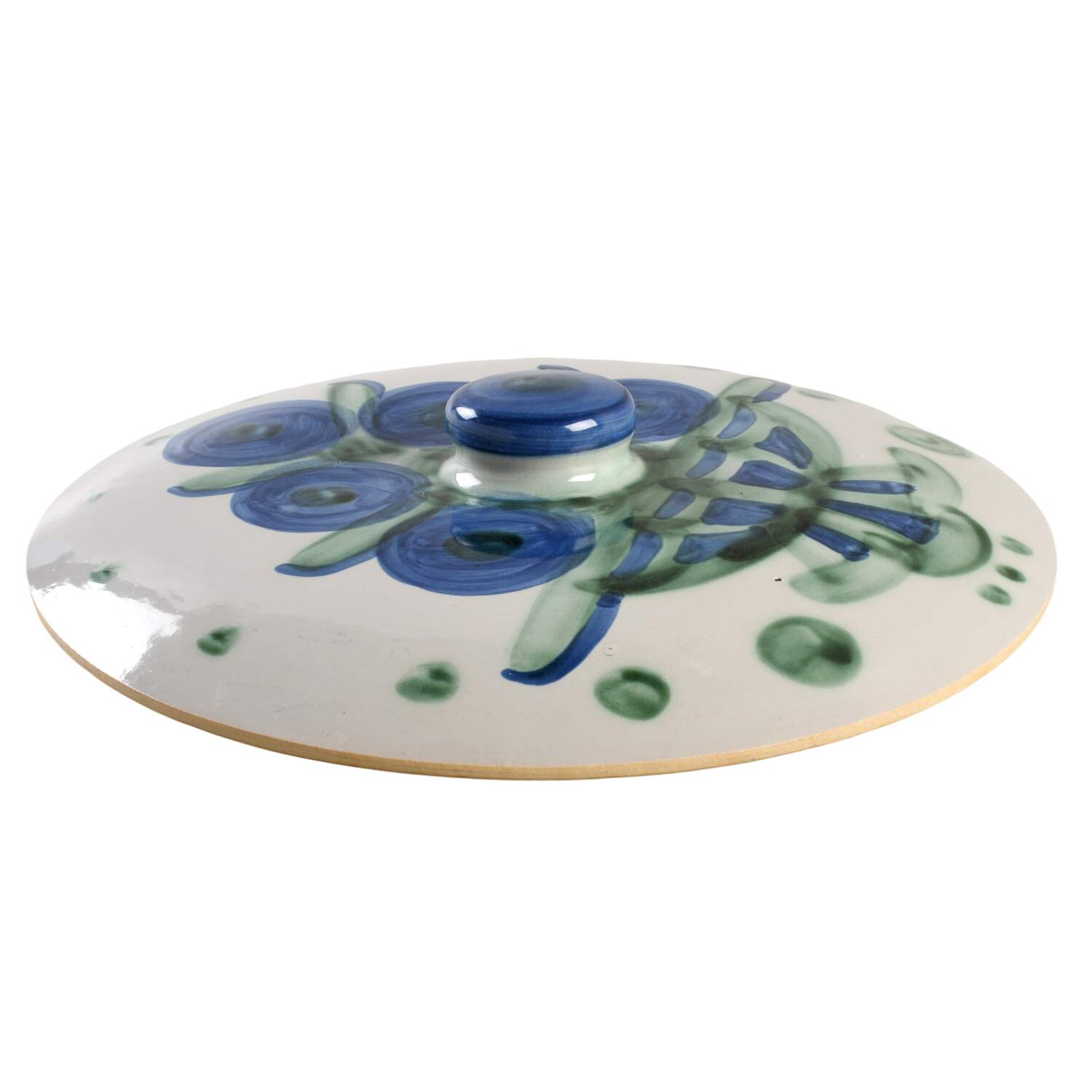 Bouquet Lid for 4 Quart Round Casserole by M A Hadley-1