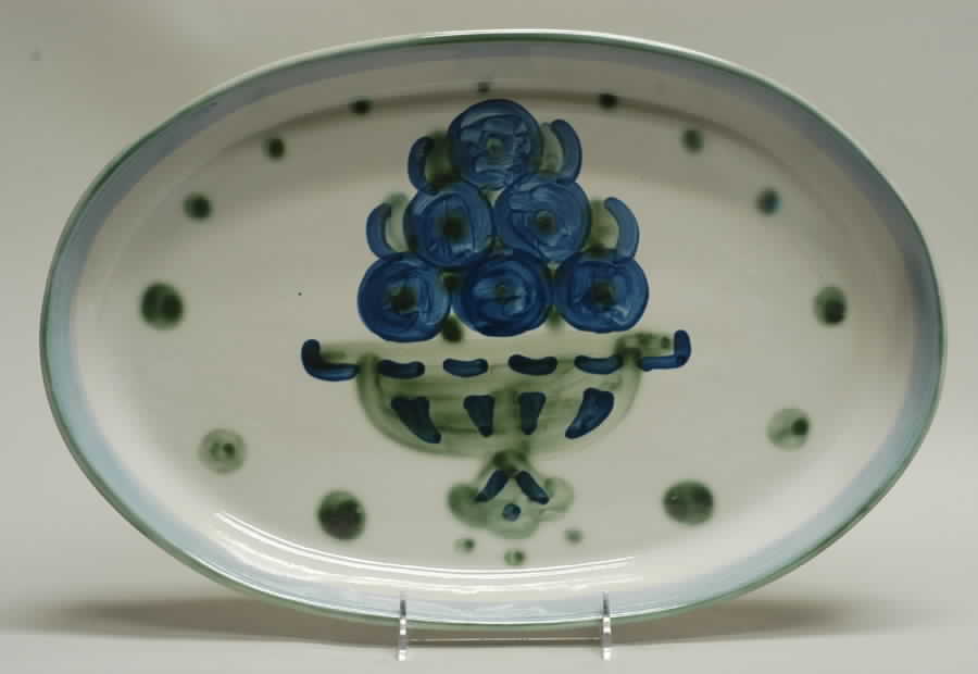 Bouquet 16" Oval Serving Platter by M A Hadley-1