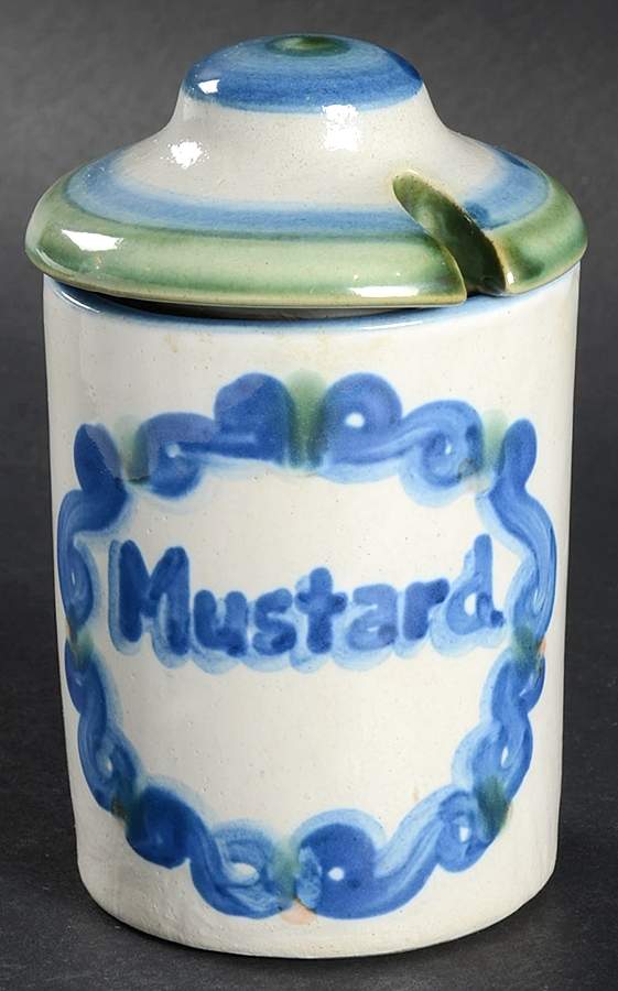 Bouquet Mustard Jar & Lid by M A Hadley-1