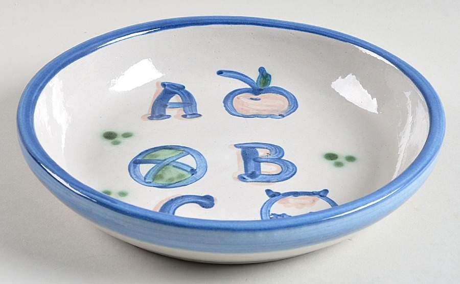 Country Scene Blue Child's Plate by M A Hadley-1