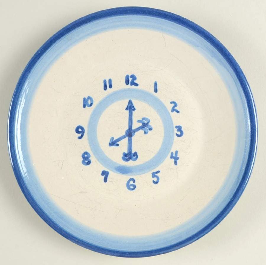 Country Scene Blue Salad/Dessert Plate by M A Hadley-1