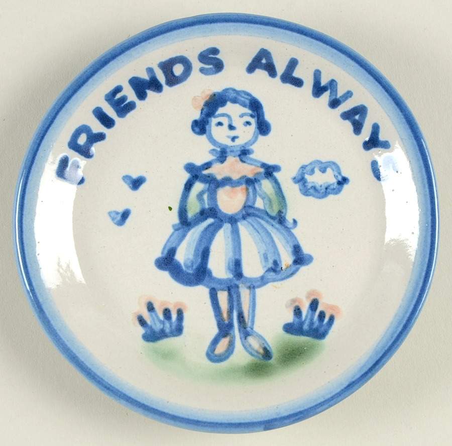 Country Scene Blue Coaster by M A Hadley-1