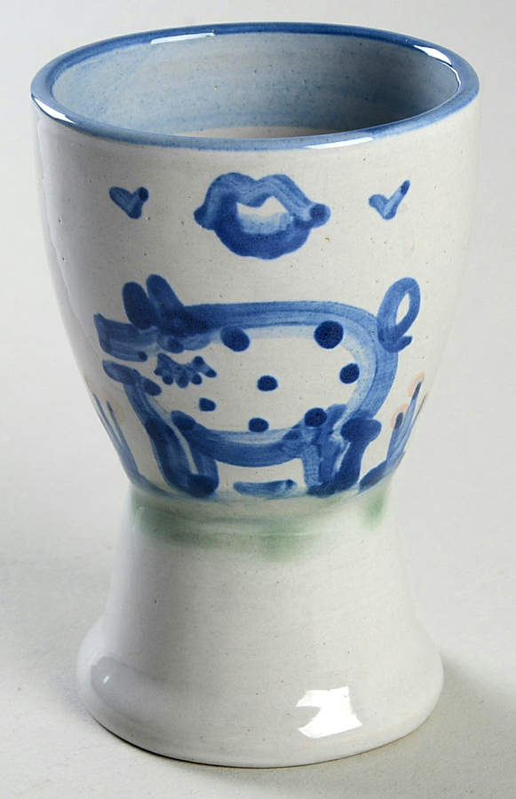 Country Scene Blue Single Egg Cup by M A Hadley-1
