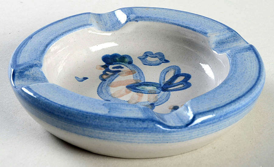Country Scene Blue 5" Ashtray by M A Hadley-1