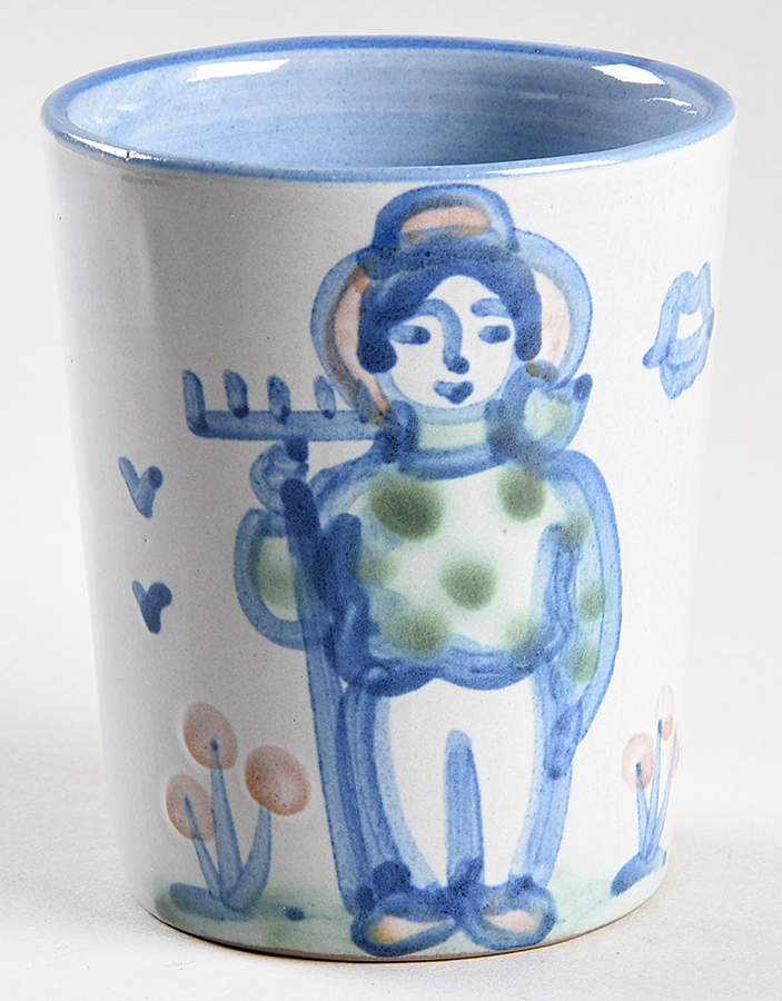 Country Scene Blue Julep Cup by M A Hadley-1