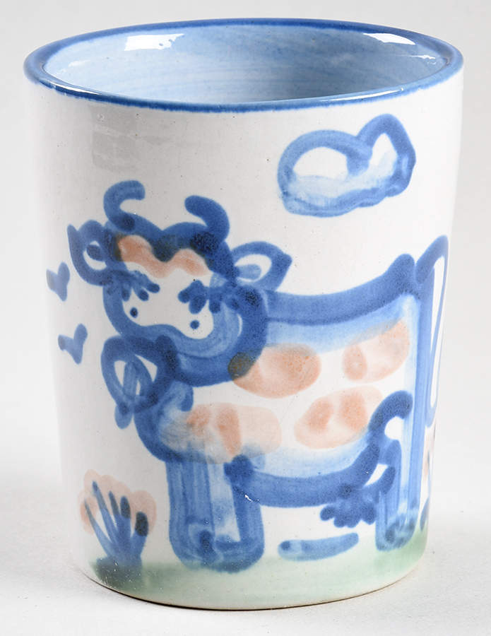 Country Scene Blue Julep Cup by M A Hadley-1