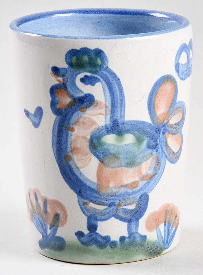 Country Scene Blue Julep Cup by M A Hadley-1