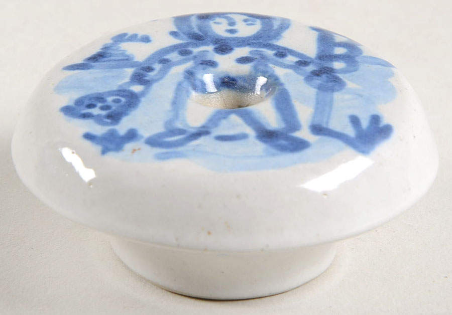 Country Scene Blue Drawer/Cabinet Pull/Knob by M A Hadley-1