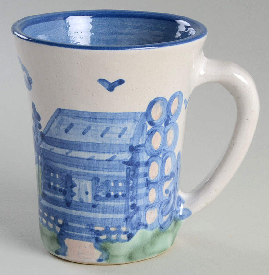 Country Scene Blue Grandmug by M A Hadley-1