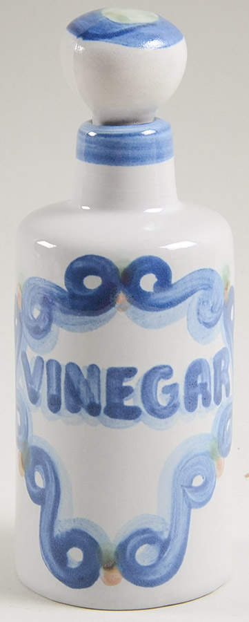 Bluette Vinegar Cruet and Stopper by M A Hadley-1