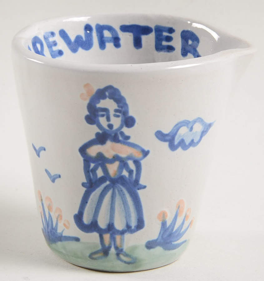 Country Scene Blue Jigger by M A Hadley-1