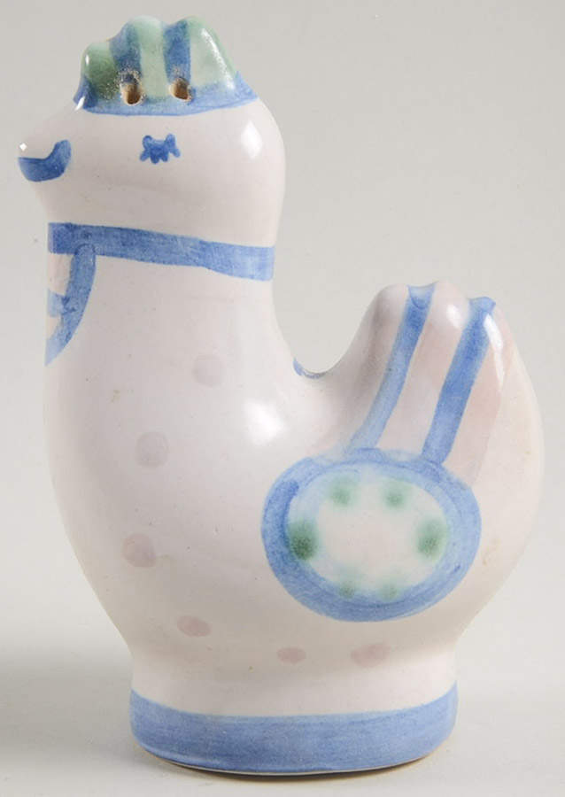 Country Scene Blue Figural Pepper Shaker by M A Hadley-1