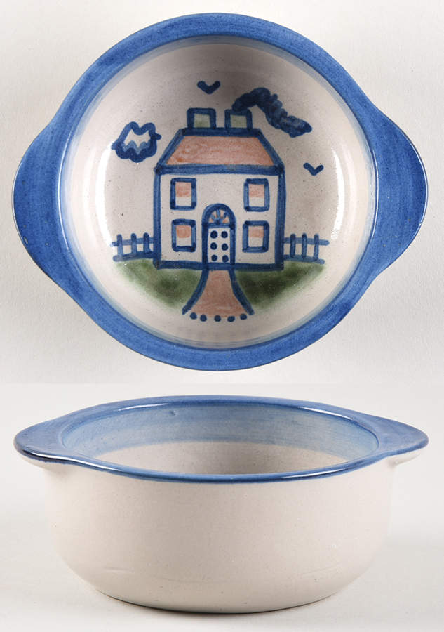 Country Scene Blue Open Individual Casserole by M A Hadley-1