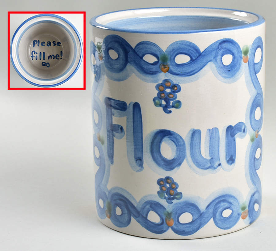 Bluette Flour Canister No Lid by M A Hadley-1