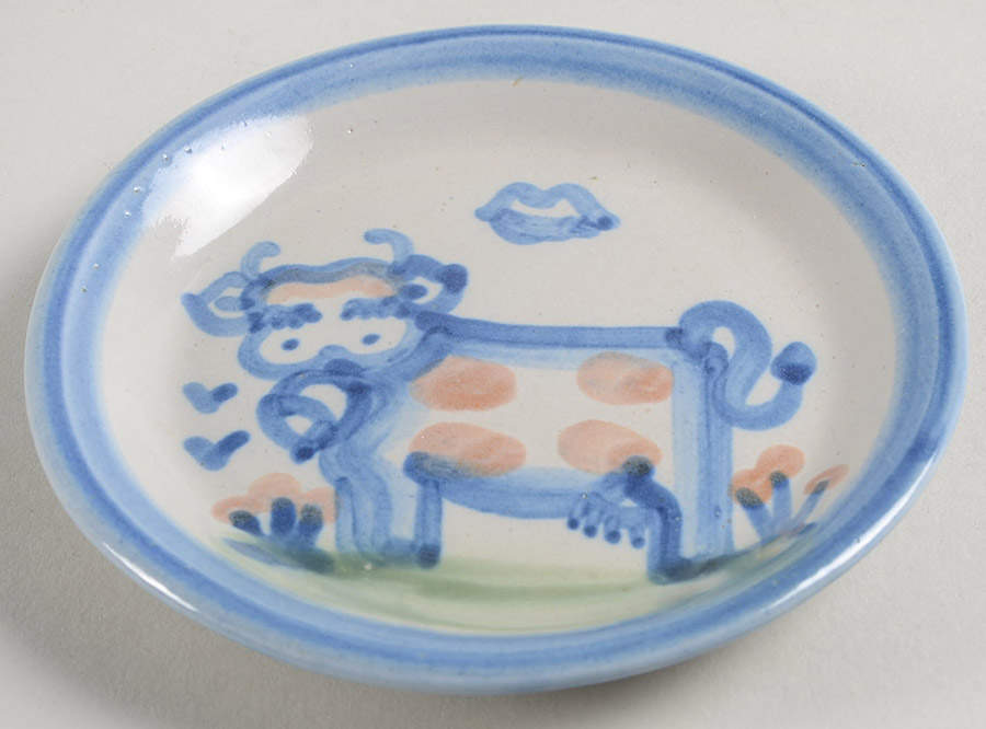 Country Scene Blue Coaster by M A Hadley-1
