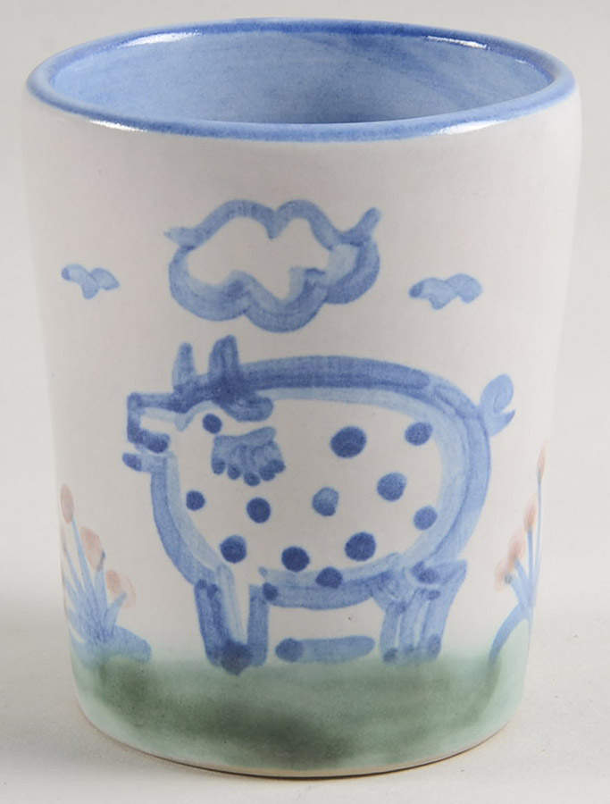 Country Scene Blue Julep Cup by M A Hadley-1