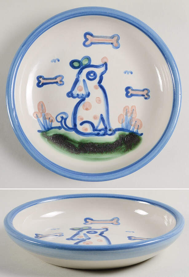 Country Scene Blue 7" Individual Pasta Bowl by M A Hadley-1
