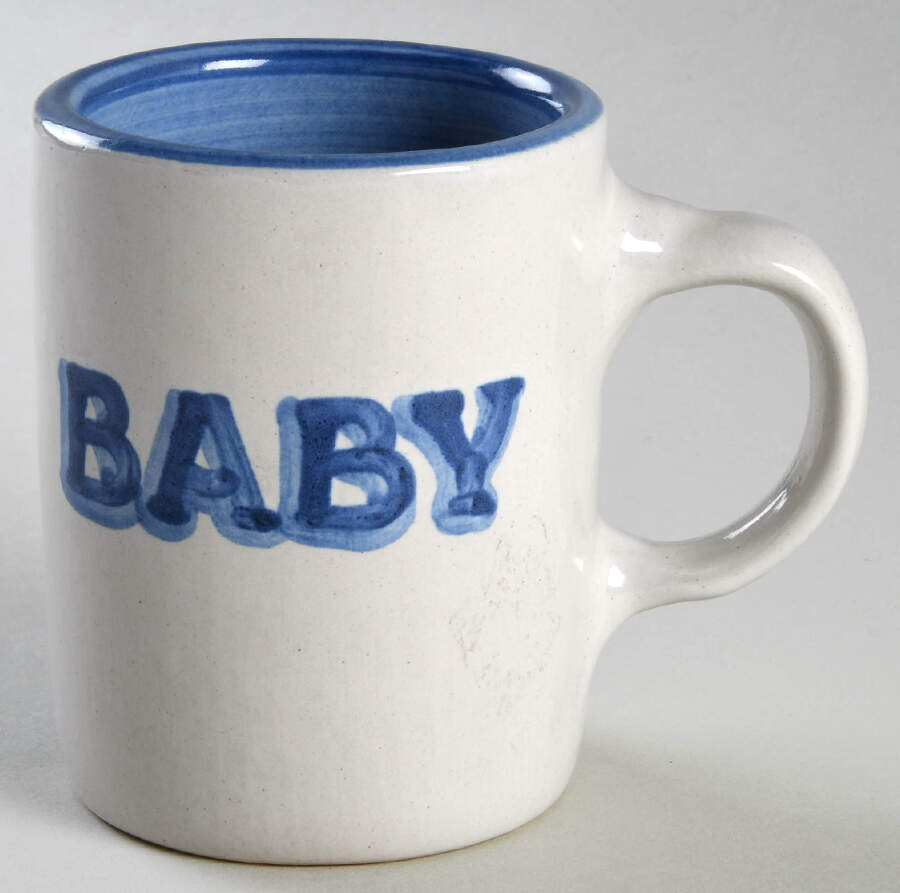 Country Scene Blue Child's Mug by M A Hadley-1