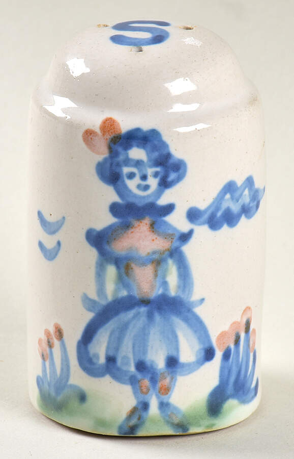 Country Scene Blue Salt Shaker by M A Hadley-1