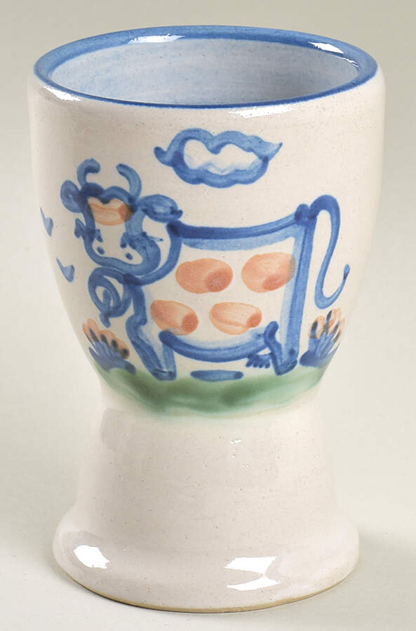 Country Scene Blue Single Egg Cup by M A Hadley-1