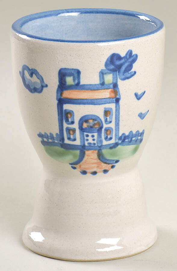 Country Scene Blue Single Egg Cup by M A Hadley-1