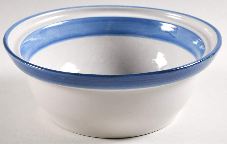 Country Scene Blue 1.50 Pt Round Casserole No Lid by M A Hadley-1