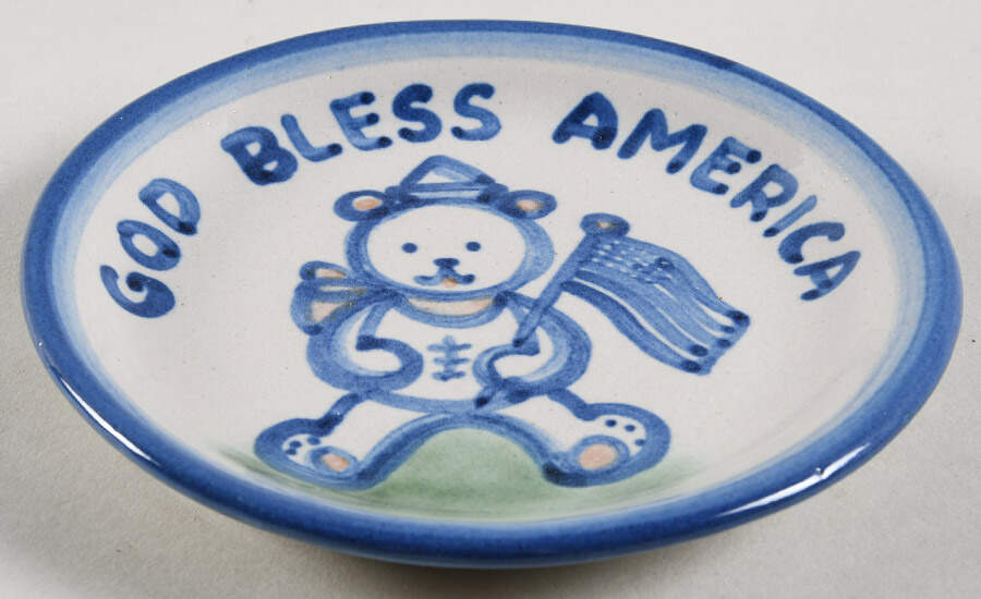 Country Scene Blue Coaster by M A Hadley-1