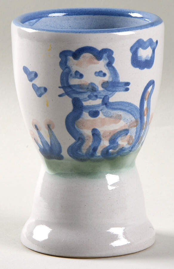 Country Scene Blue Single Egg Cup by M A Hadley-1