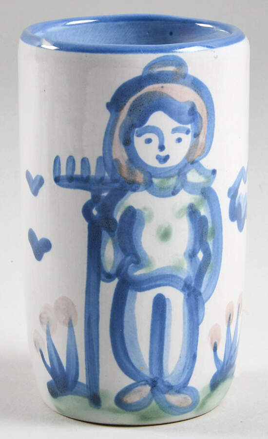 Country Scene Blue 9 Oz Tumbler by M A Hadley-1