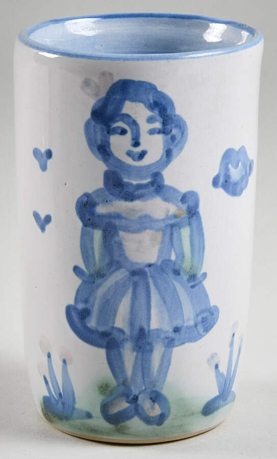Country Scene Blue 9 Oz Tumbler by M A Hadley-1