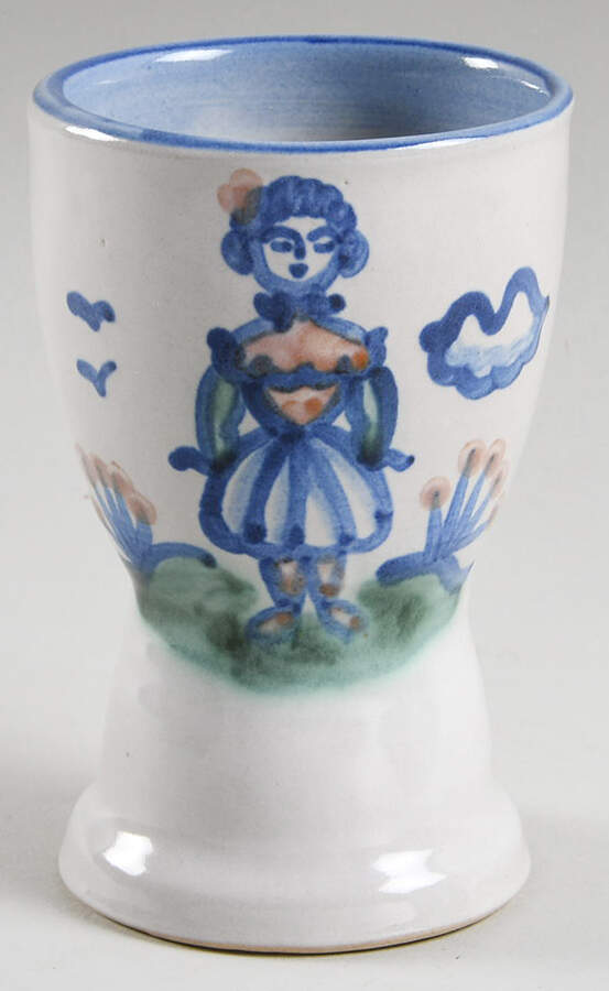 Country Scene Blue Single Egg Cup by M A Hadley-1